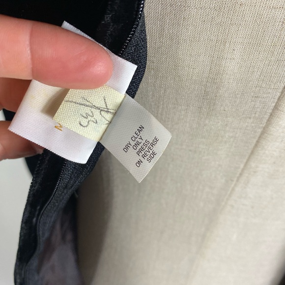 VINTAGE Black Velvet Gold Sequin Asymmetrical Long Sleeve Holiday Cocktail Dress - Picture 9 of 9